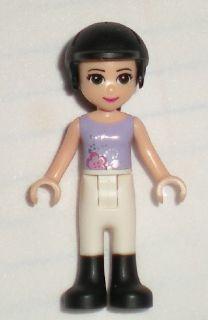 LEGO Minifigure-Emma, White Riding Pants, Medium Violet Top-Friends-FRND027-Creative Brick Builders